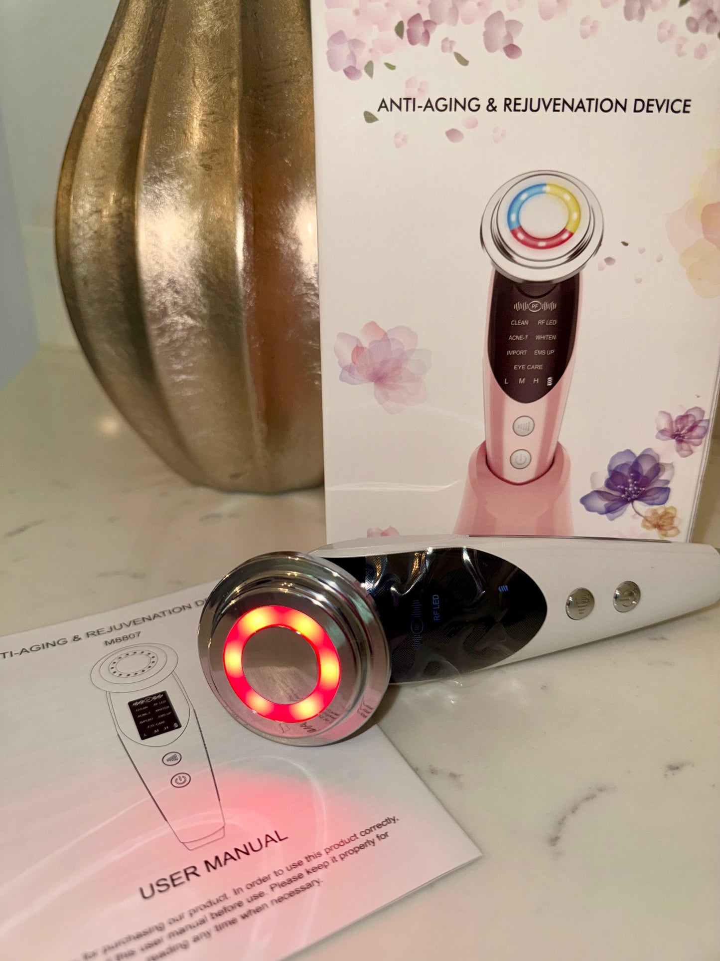 7-in-1 Anti-Aging RF & LED Skin Rejuvenation Device – Lifting, Firming & Deep Care